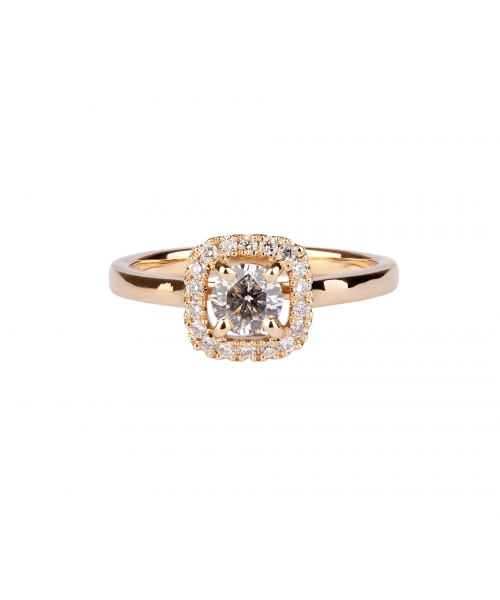 Gold engagement diamond ring - 1