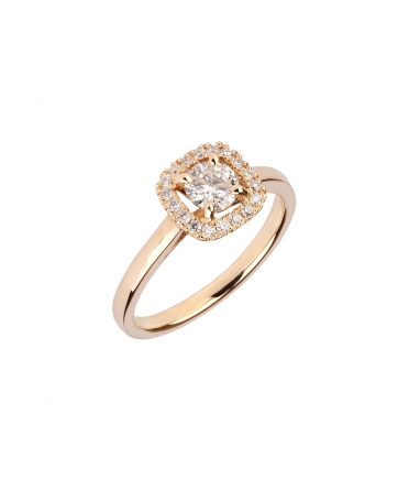 Gold engagement diamond ring - 3