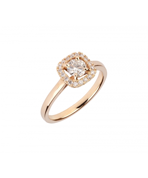 Gold engagement diamond ring - 3