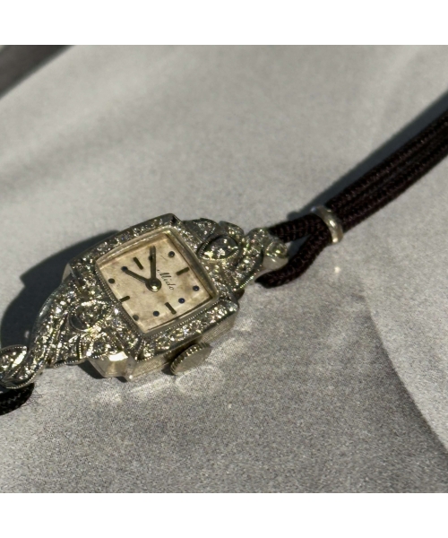 Gold Mido watch with diamonds, first half of the 20th century, Art Deco - 2