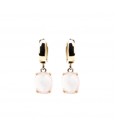 14K Gold Dolce Vita Earrings with Rose Quartz - 1
