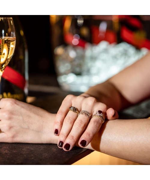 14K Gold Eternity Band with Yellow Diamonds CMP024 - 4