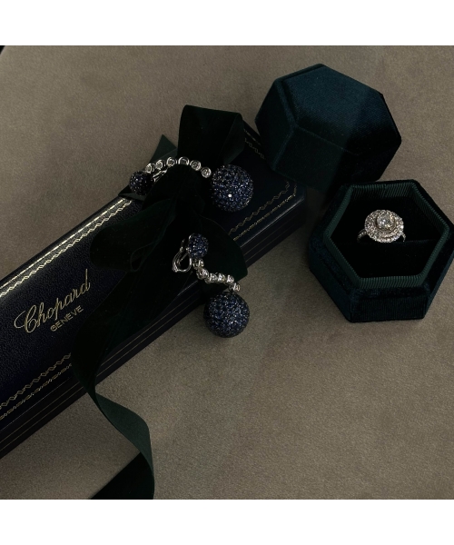 Kolczyki De Grisogono Boule Collection z szafirami i brylantami, Złoto 750 - 2