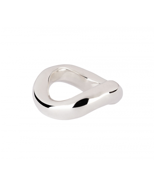 Sterling Silver, Wide Sculptural Ring - 1