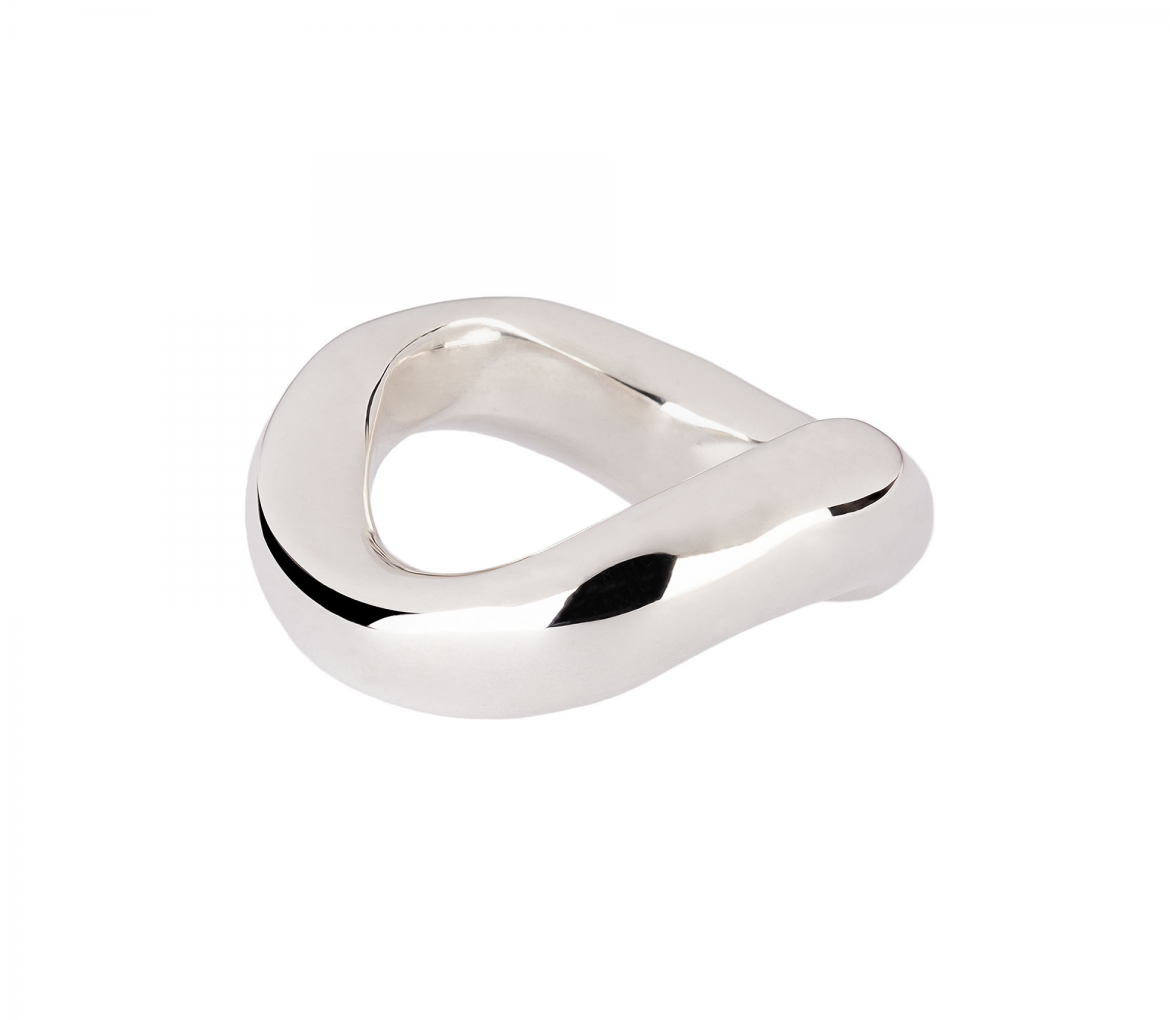Sterling Silver, Wide Sculptural Ring - 1