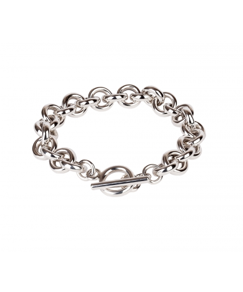 Sterling Silver Rollo Bracelet with Toggle Clasp - 1