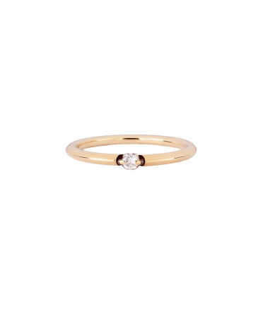 14K Gold, Subtle Diamond Ring - 1