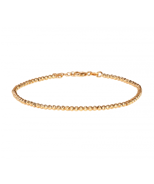 14K Gold, Bracelet with Gold Beads - 1