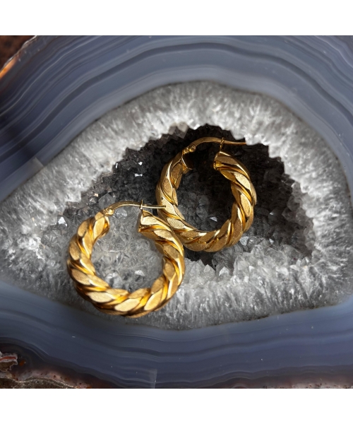 14K Gold, Hoop Earrings - 2