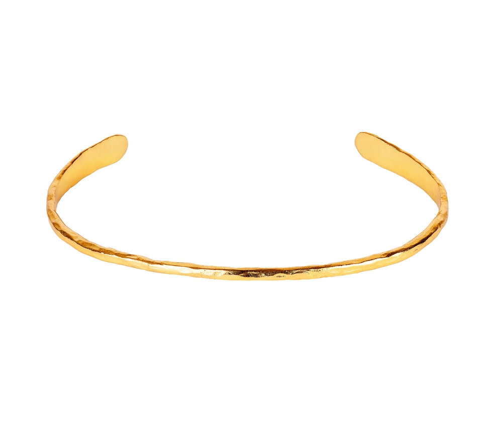 Gold-Plated Bronze Stiff Bracelet - 1