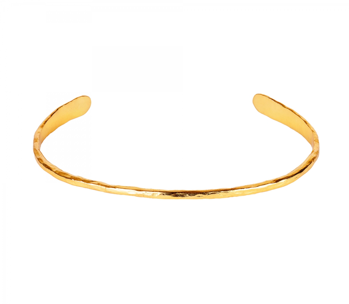 Gold-Plated Bronze Stiff Bracelet - 1