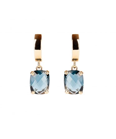 Kolczyki Dolce Vita z topazami London Blue, Złoto 585 - 1