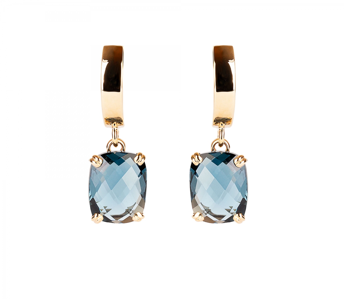Kolczyki Dolce Vita z topazami London Blue, Złoto 585 - 1