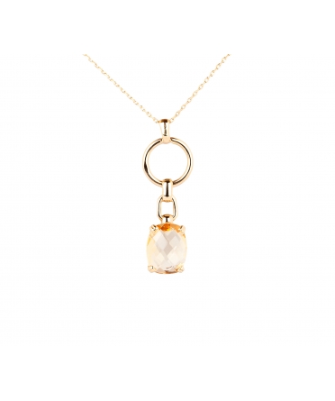 14K Gold Dolce Vita Necklace with Citrine - 1