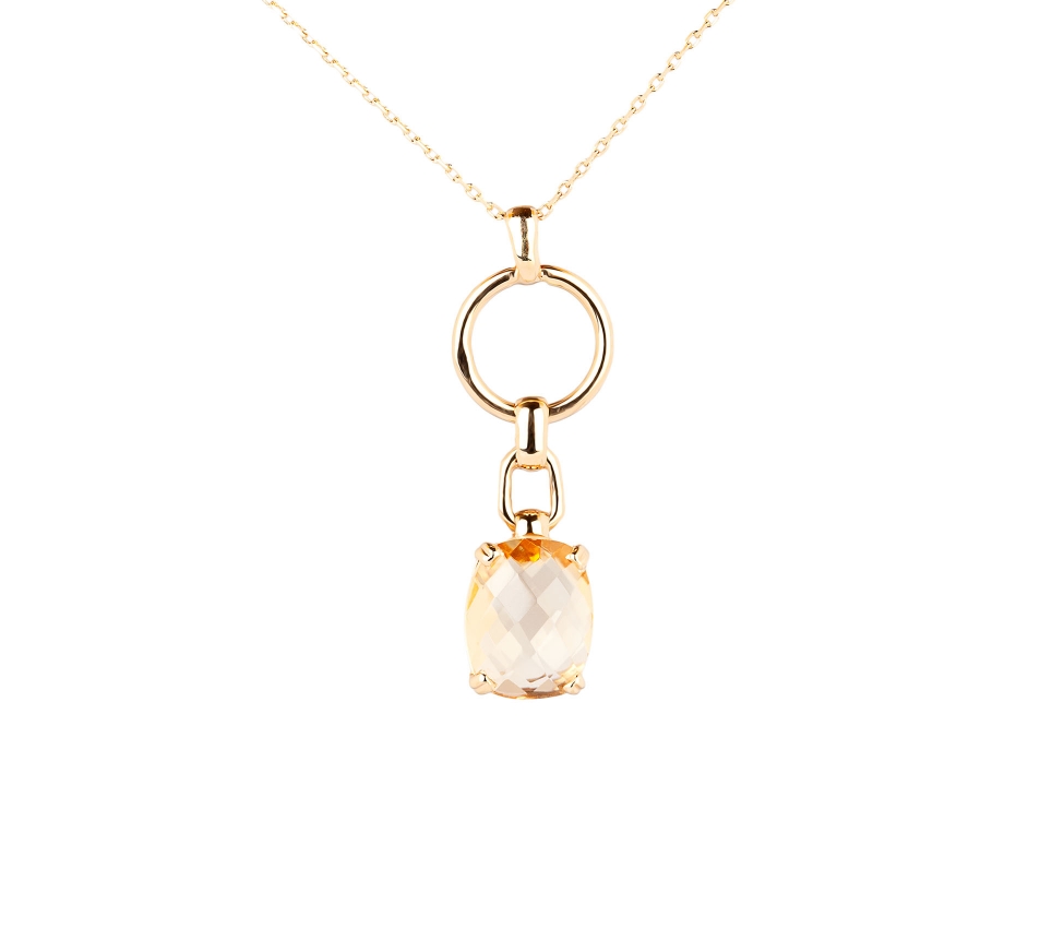 14K Gold Dolce Vita Necklace with Citrine - 1