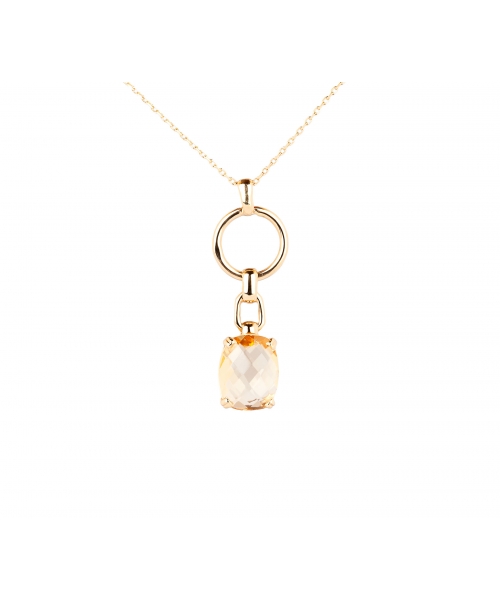 14K Gold Dolce Vita Necklace with Citrine - 1
