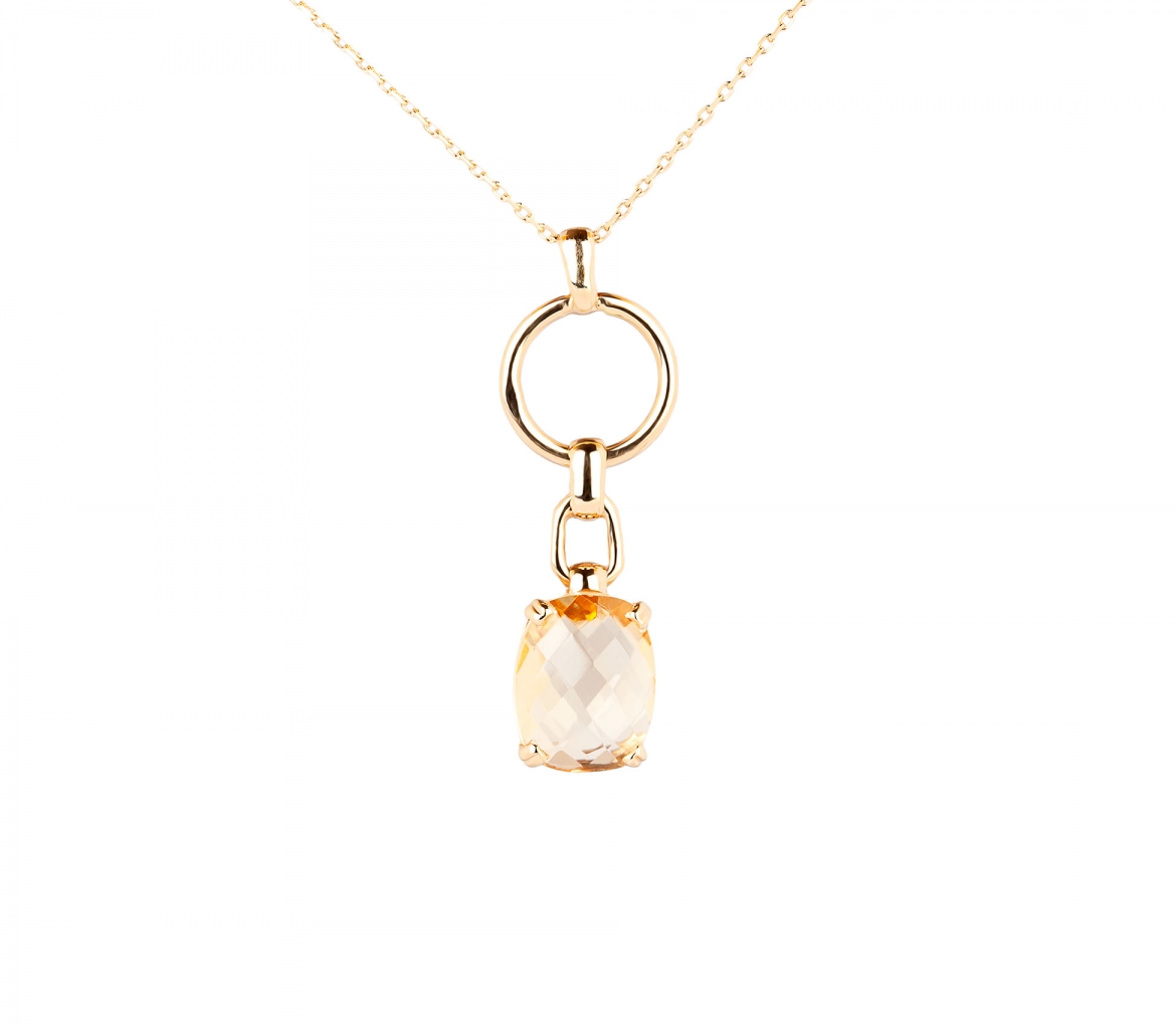 14K Gold Dolce Vita Necklace with Citrine - 1