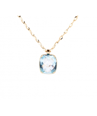 Zawieszka Dolce Vita z topazem Sky Blue, Złoto 585 - 1