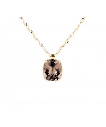 14K Gold Dolce Vita Pendant with Smoke Quartz - 1