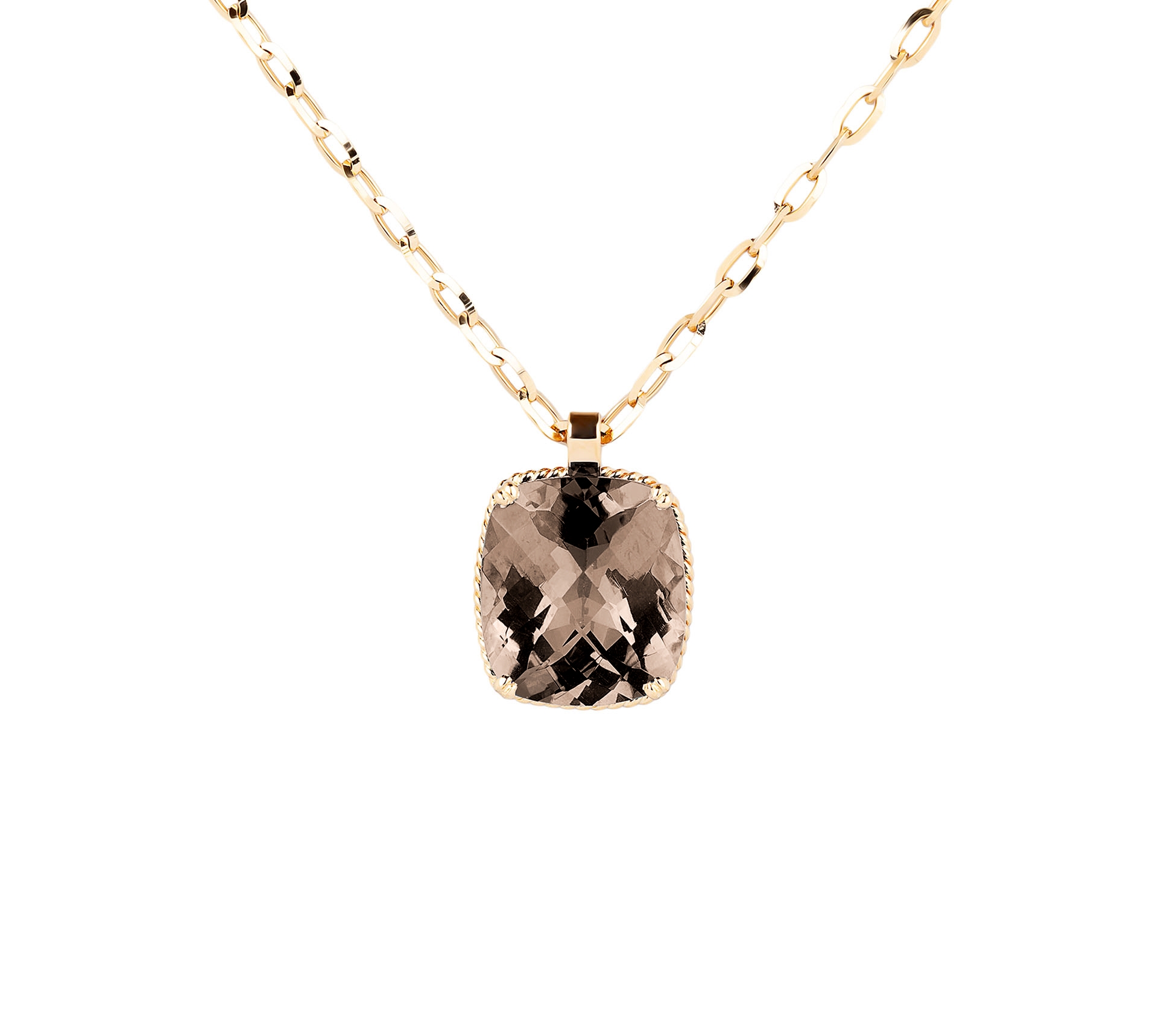 14K Gold Dolce Vita Pendant with Smoke Quartz - 1 14K Gold Dolce Vita Pendant with Smoke Quartz - 1