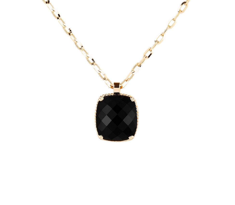 14K Gold Dolce Vita Pendant with Black Onyx - 1