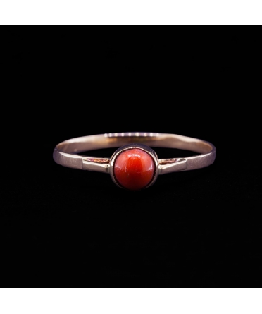 14K Gold, Handcrafted Coral Ring, Vintage - 1