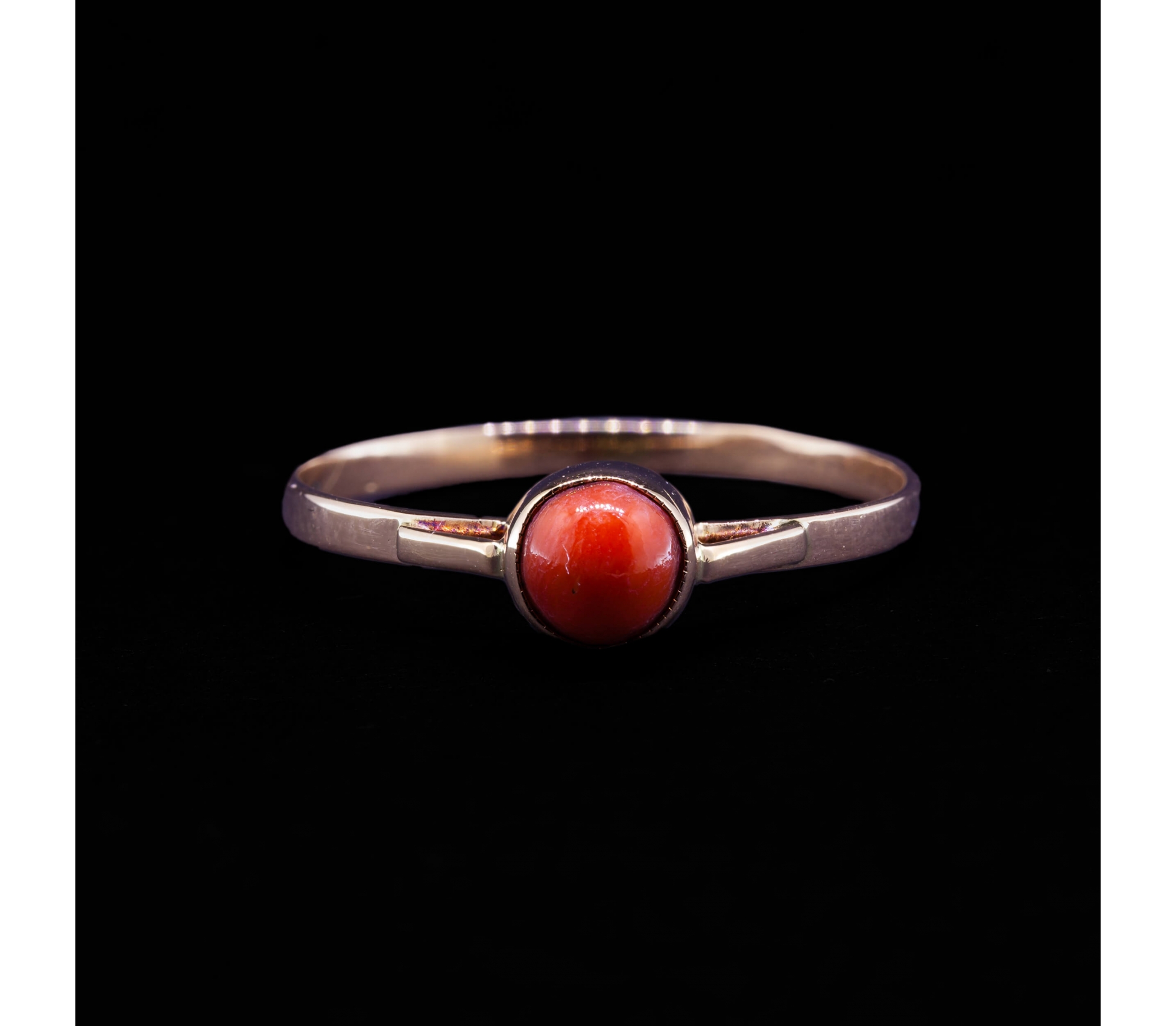 14K Gold, Handcrafted Coral Ring, Vintage - 1 14K Gold, Handcrafted Coral Ring, Vintage - 1