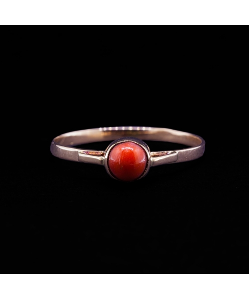14K Gold, Handcrafted Coral Ring, Vintage - 1