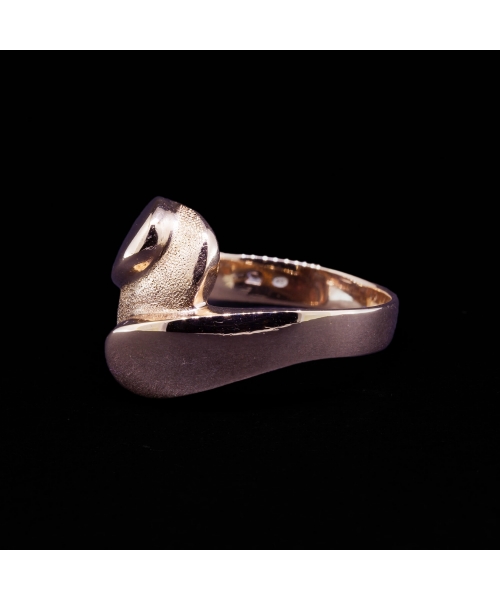 14K Rose Gold, Modernist Ring from the Second Half of the 20th Century, Hungary - 2