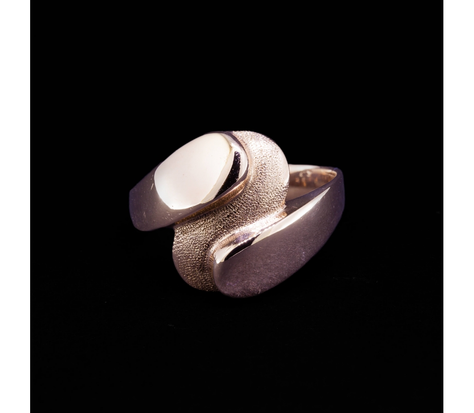 14K Rose Gold, Modernist Ring from the Second Half of the 20th Century, Hungary - 1