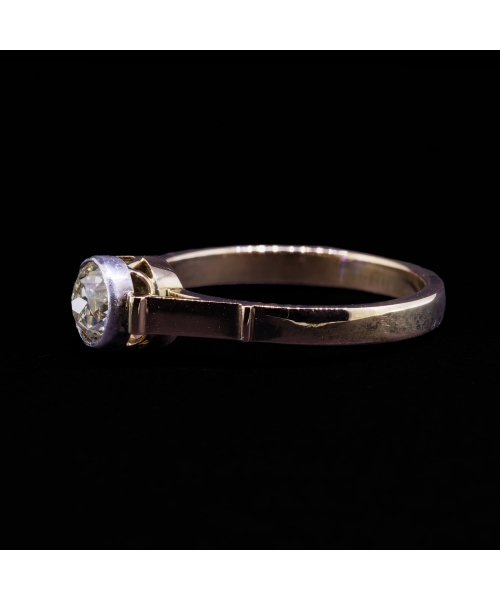 14K Gold, Old-Cut Diamond Ring, Second Half of the 20th Century, Cracow - 2