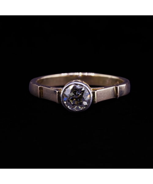 14K Gold, Old-Cut Diamond Ring, Second Half of the 20th Century, Cracow - 1