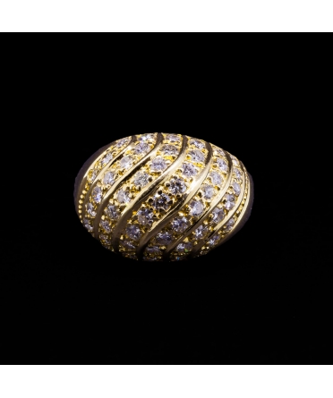 18K Gold, 1,23 ctw Diamond Ring, Vintage - 1