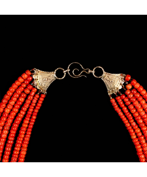 14K Gold, Highlander Natural Coral Beads, Vintage - 3