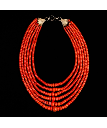 14K Gold, Highlander Natural Coral Beads, Vintage - 1