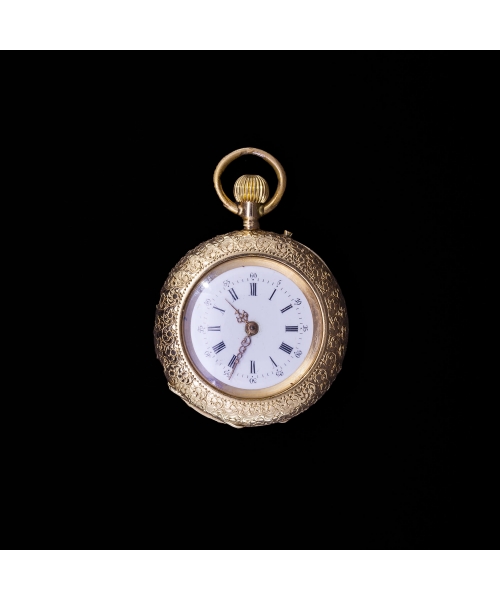 14K Gold, Pendant Pocket Watch, 19th Century - 1