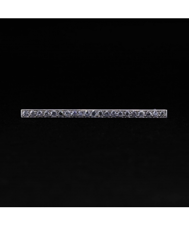 Platinum brooch with diamonds, Art Deco inspired, 2nd half of the 20th century. - 1