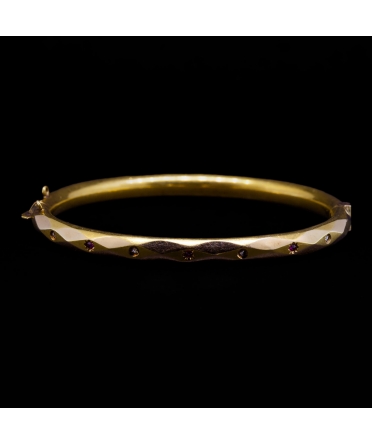 24K Gold, Ruby and Diamond Bracelet, Vintage - 1