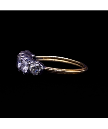 Pierścionek z diamentami 1,39 ct, I poł. XX w., Złoto 585, Srebro - 3