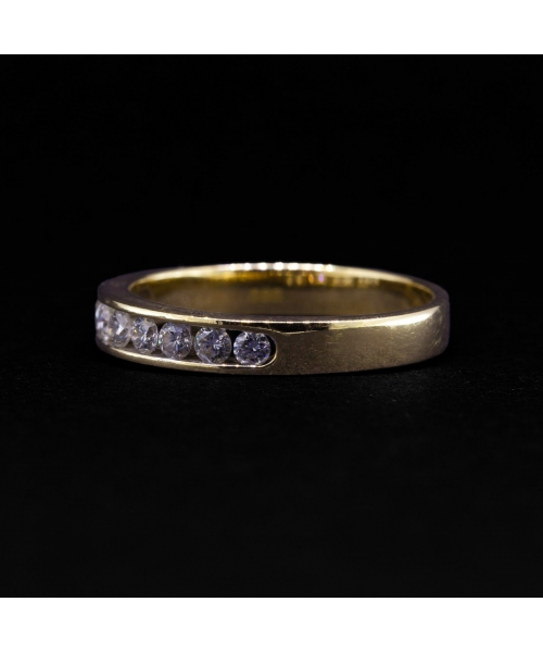 14K Gold, Eternity Diamond Ring, Vintage - 3