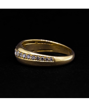 18K Gold Diamond Ring, Vintage - 2