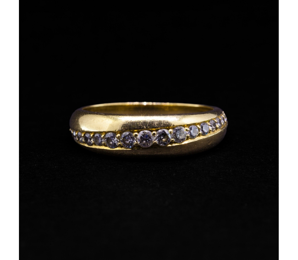 18K Gold Diamond Ring, Vintage - 1