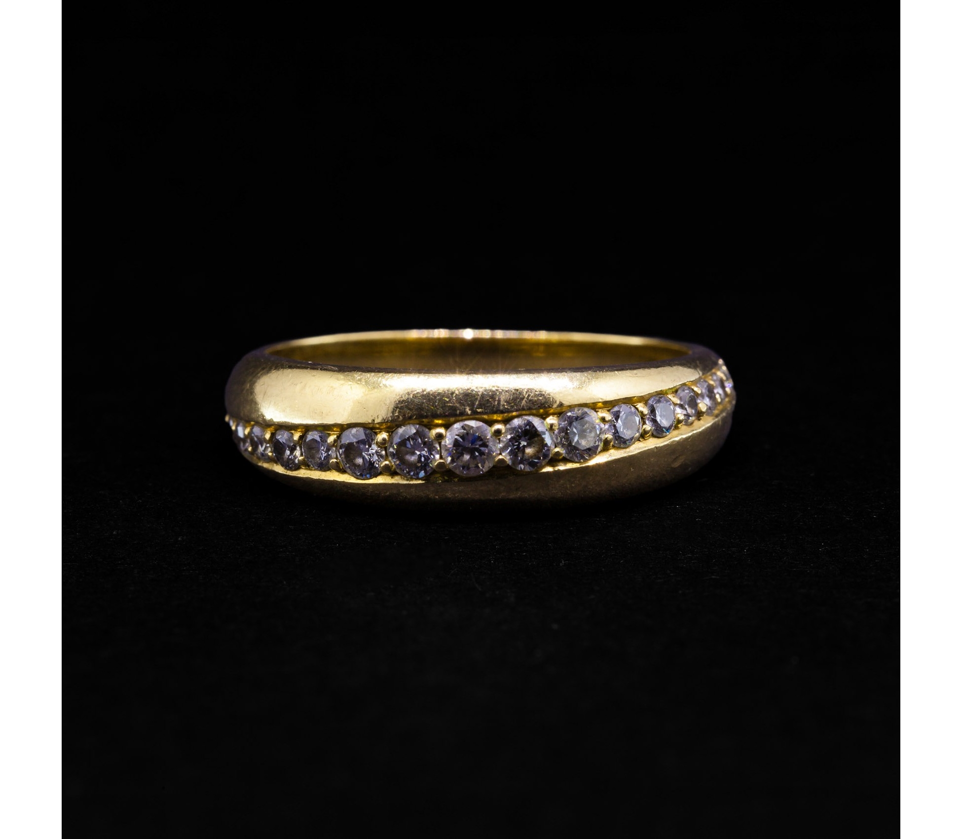 18K Gold Diamond Ring, Vintage - 1 18K Gold Diamond Ring, Vintage - 1