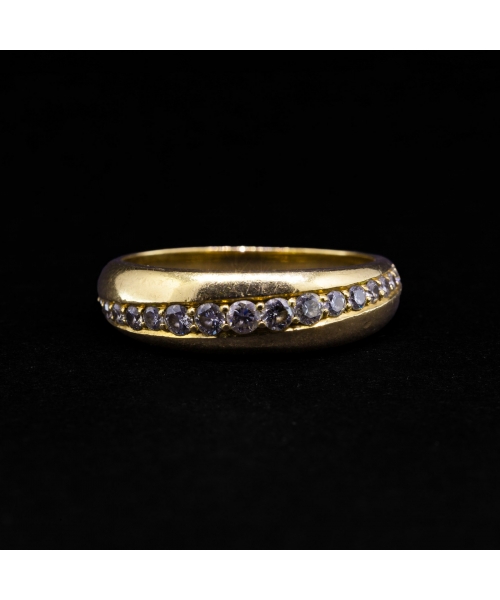 18K Gold Diamond Ring, Vintage - 1