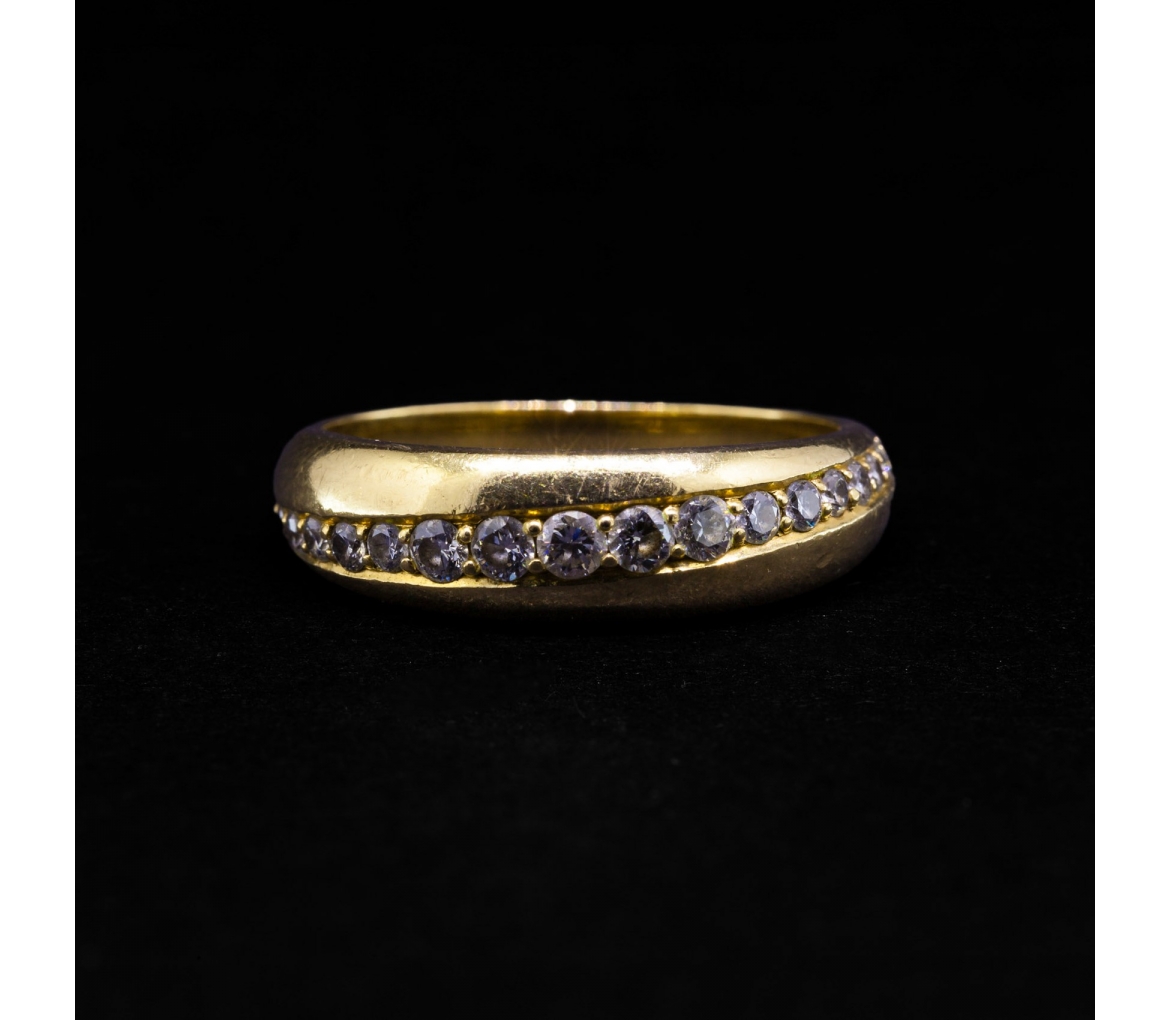 18K Gold Diamond Ring, Vintage - 1