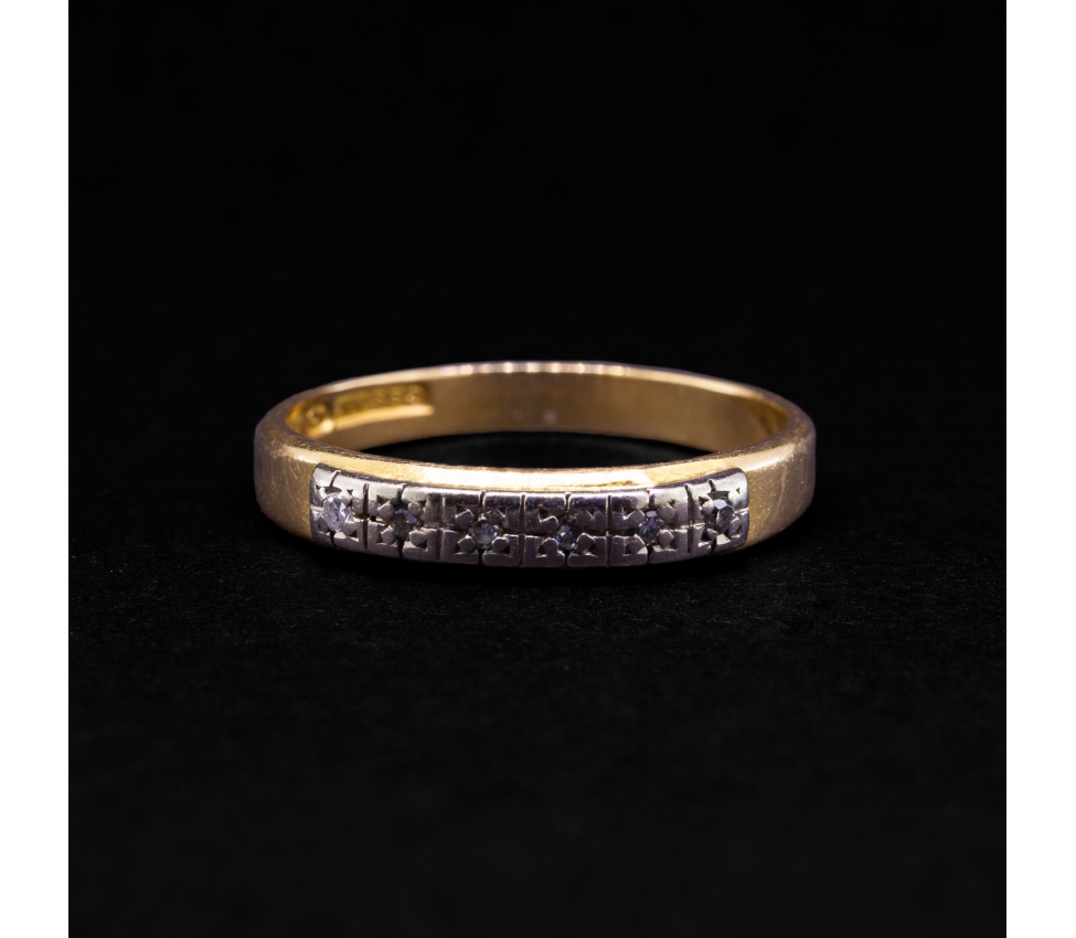 18K Gold, Diamond Wedding Ring, Sweden, 1974 - 1