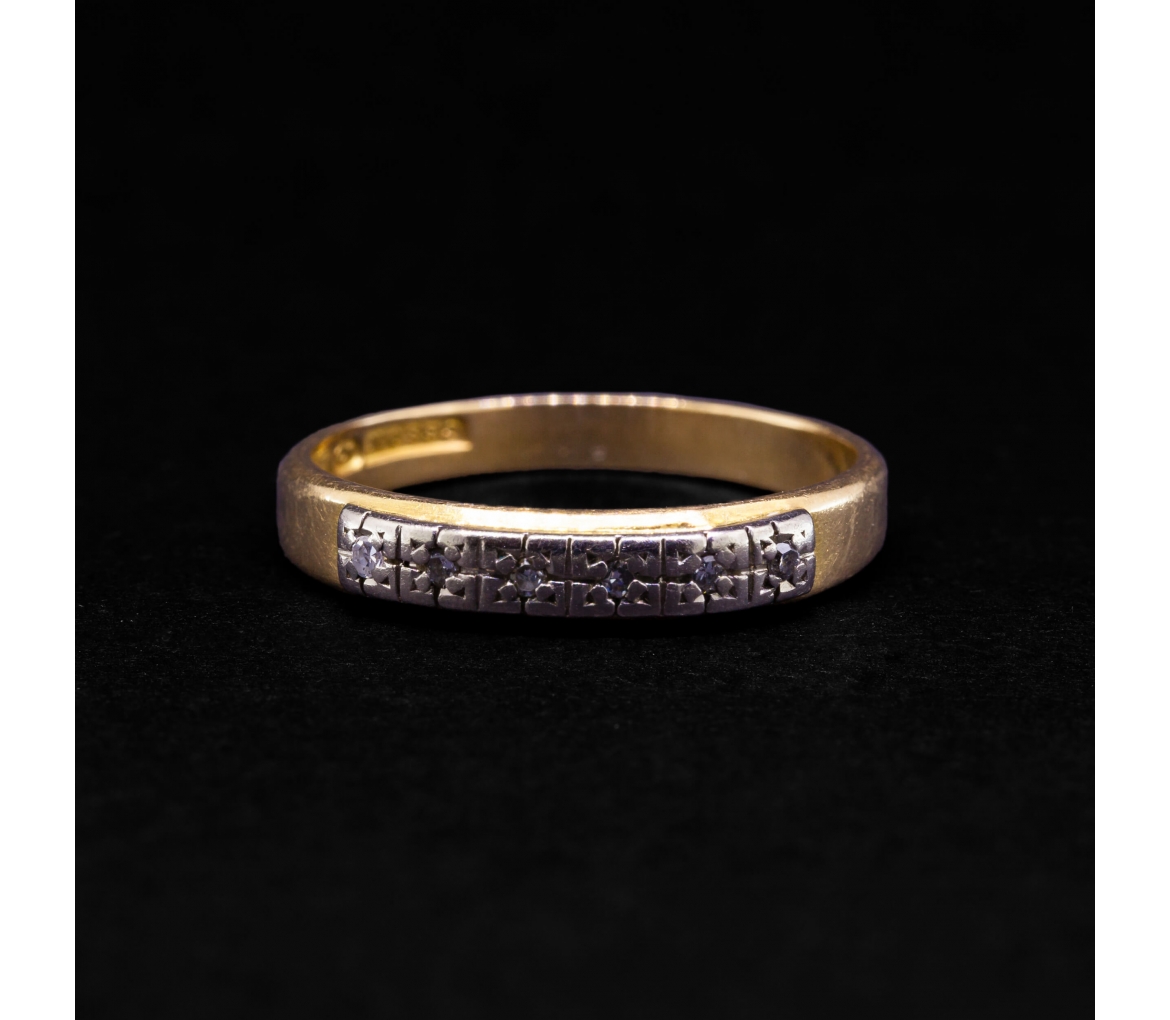 18K Gold, Diamond Wedding Ring, Sweden, 1974 - 1