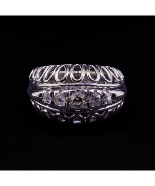 Platinum and 18K White Gold, Diamond Ring, 1940s/1950s. - 1