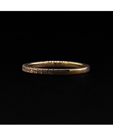 Obrączka Eternity z diamentami, Złoto 585 - 2