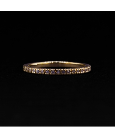 Obrączka Eternity z diamentami, Złoto 585 - 1